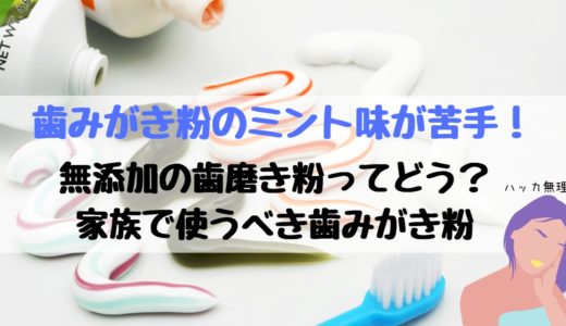 【無添加の歯磨き粉】歯磨き粉のミント味が苦手な理由と本当に安全な歯磨き粉の選び方