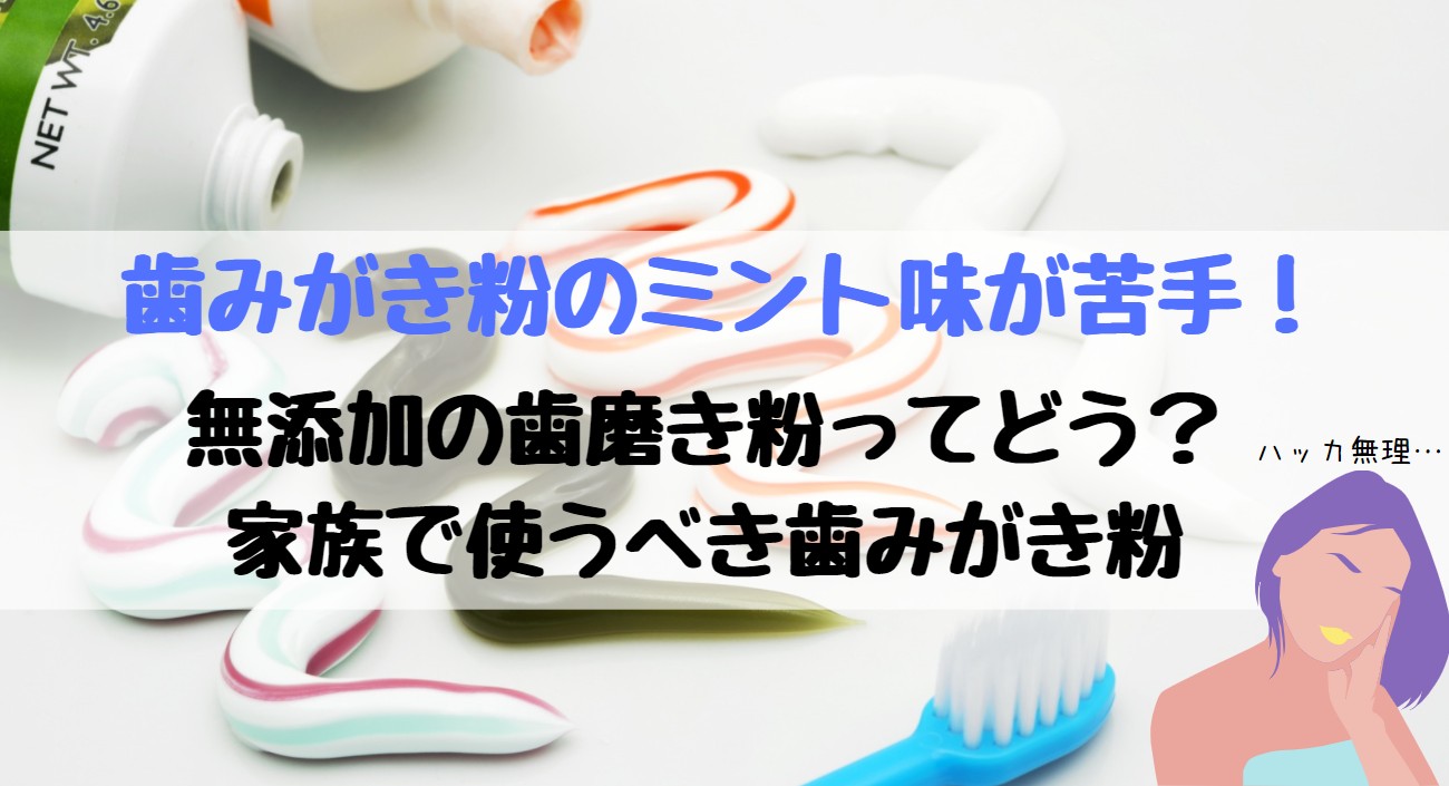 無添加の歯磨き粉】歯磨き粉のミント味が苦手な理由と本当に安全な 